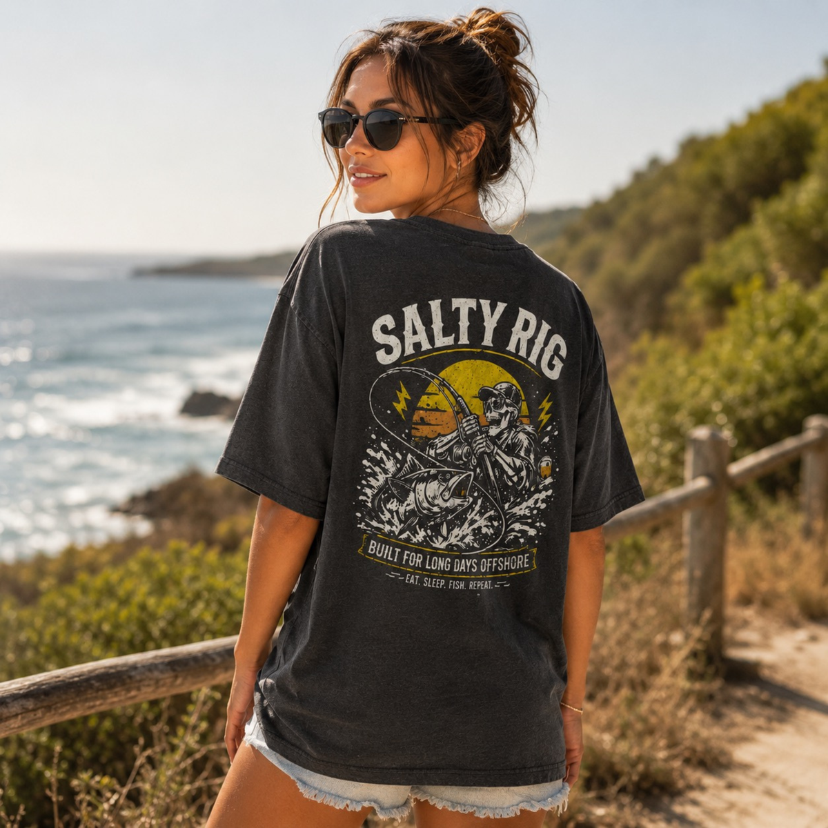 Unisex Offshore Reaper Tee| Dark Grey