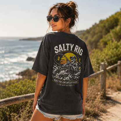 Unisex Offshore Reaper Tee| Dark Grey