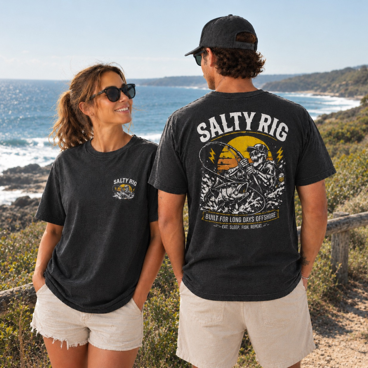 Unisex Offshore Reaper Tee| Dark Grey
