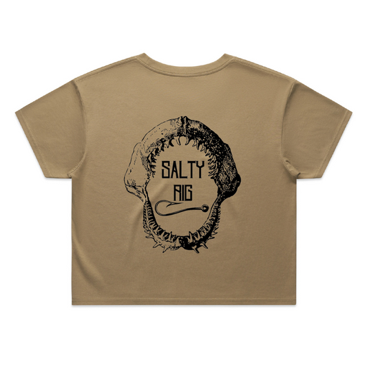 Women's On The Bite Series Crop Tee | Sand