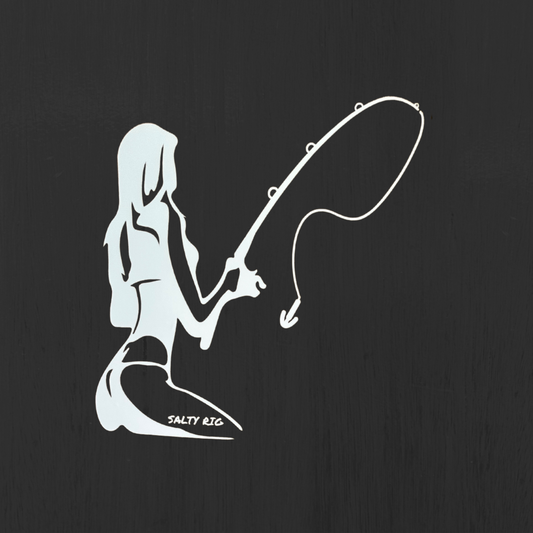 Salty Rig Vinyl Cut Sticker | White